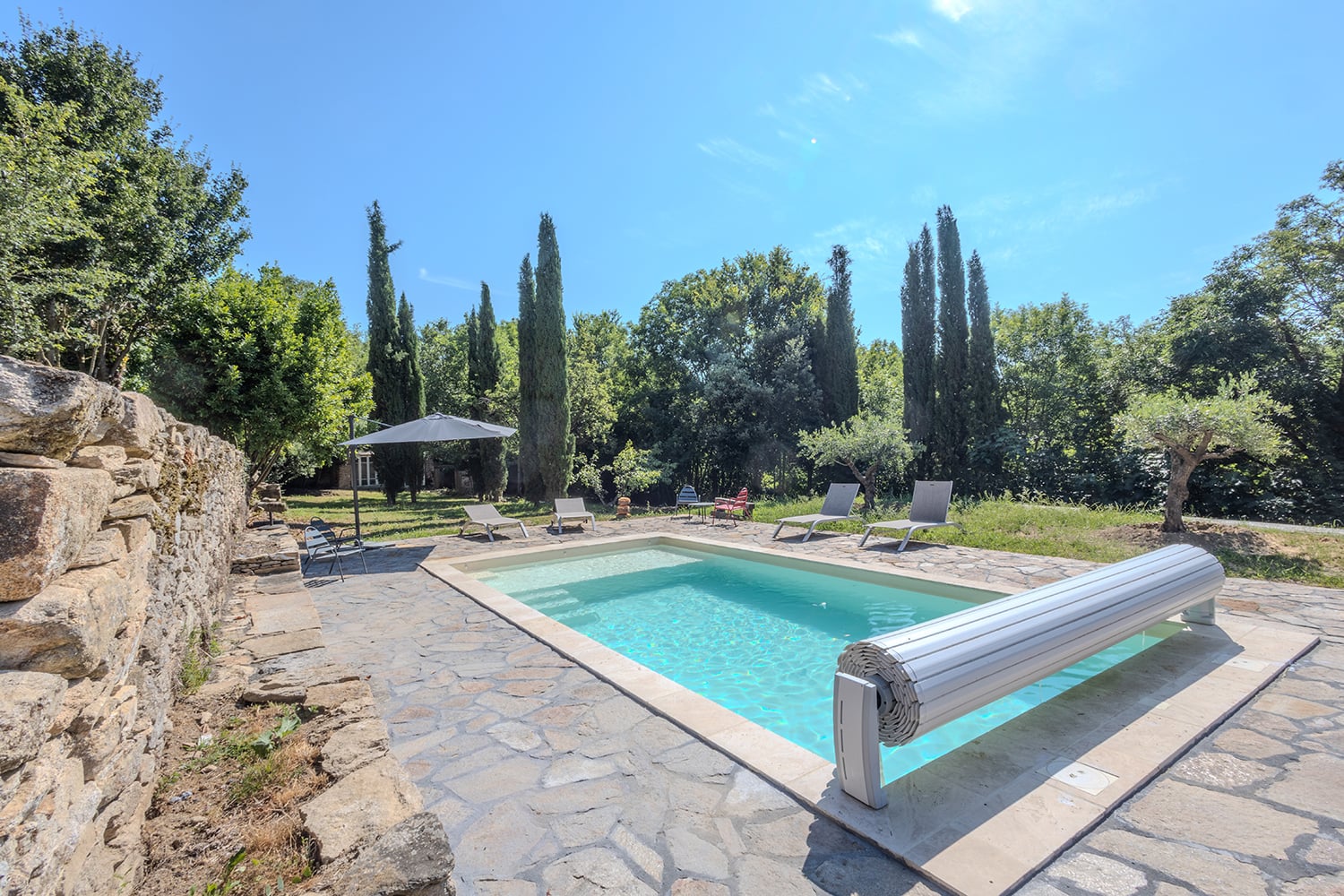 Private heated pool