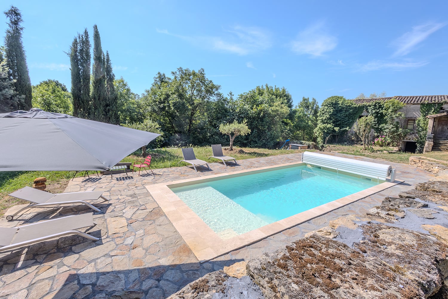 Private heated pool