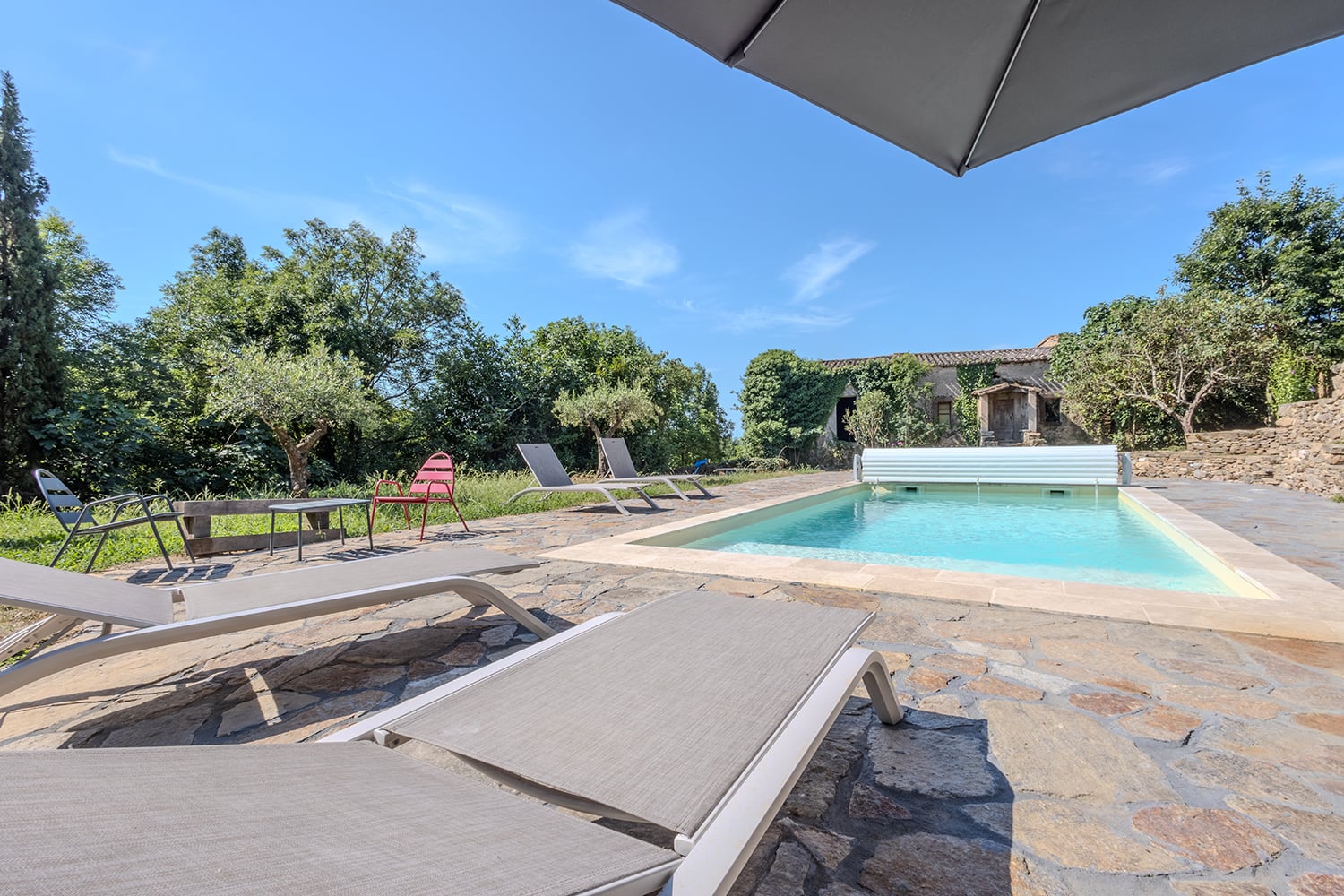 Private heated pool