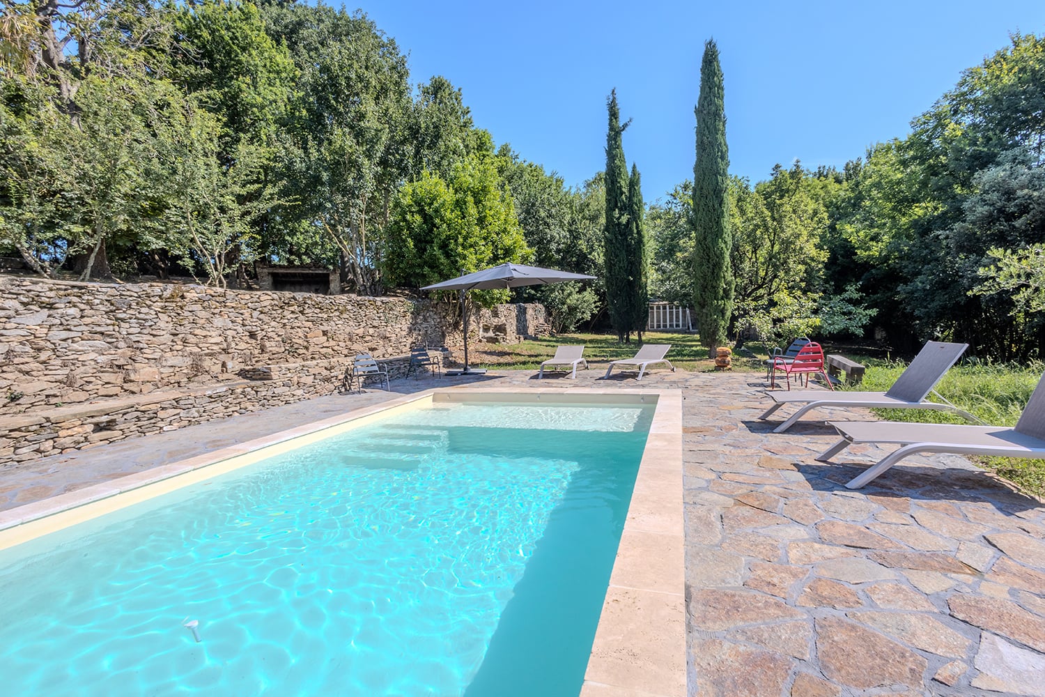 Private heated pool