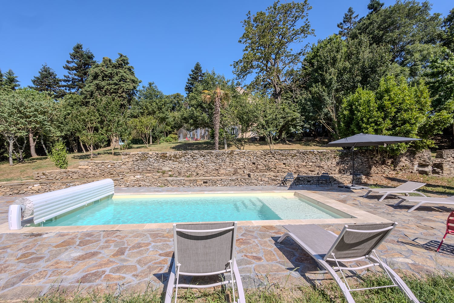 Private heated pool
