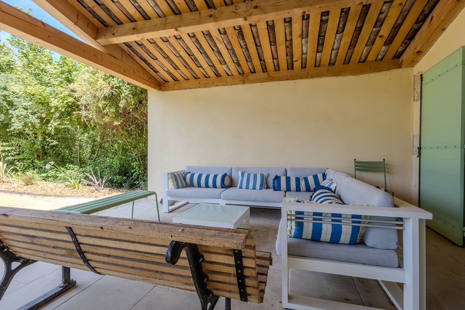Shaded terrace