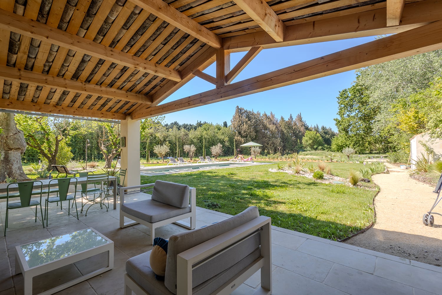Shaded terrace