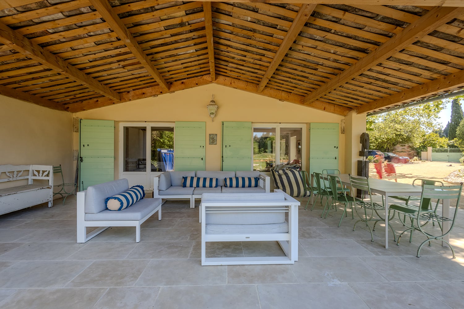 Shaded terrace