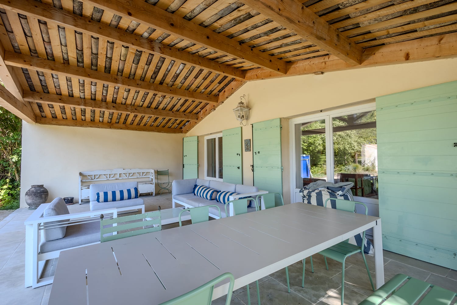 Shaded terrace