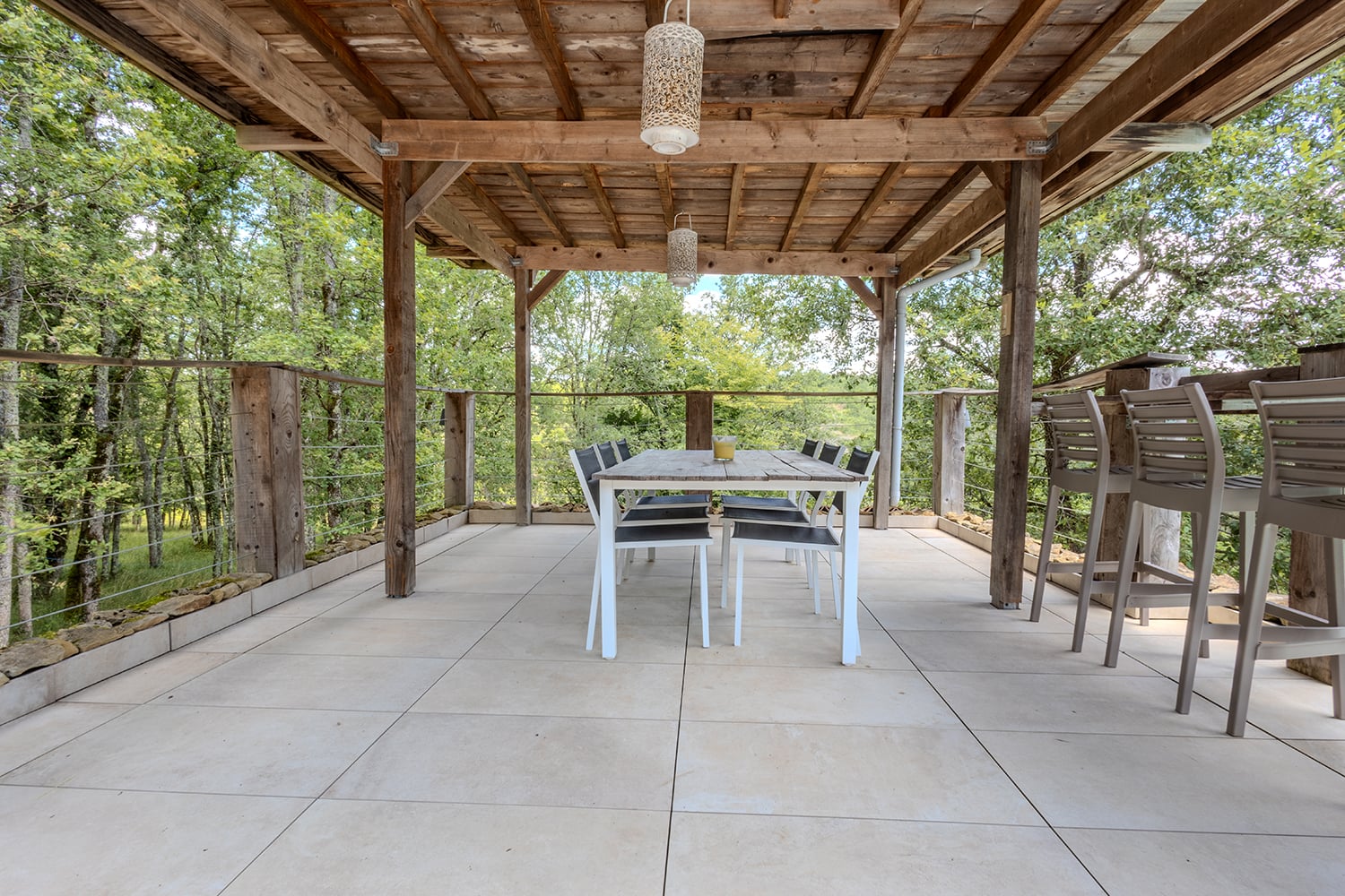 Shaded terrace