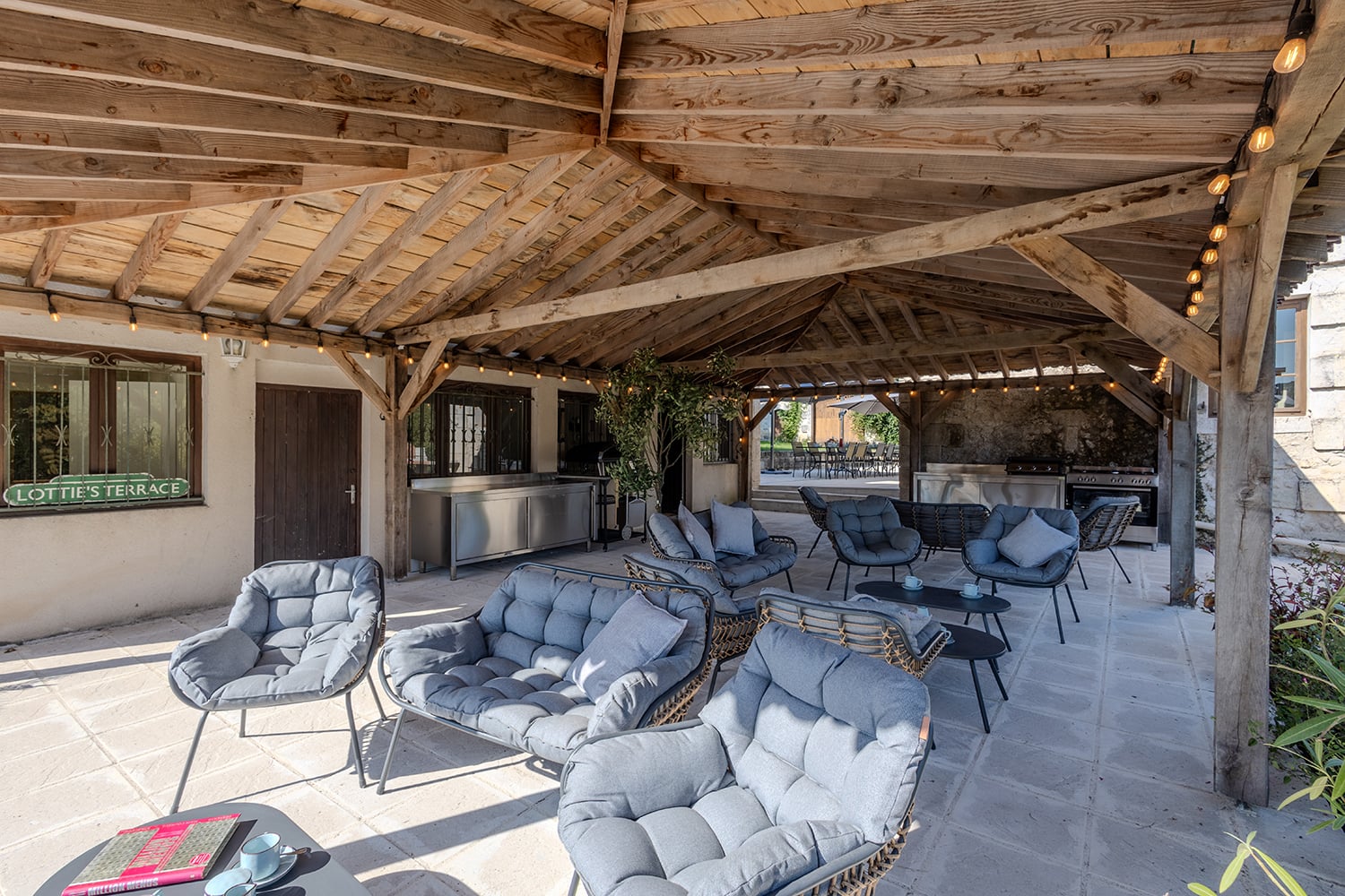 Shaded terrace