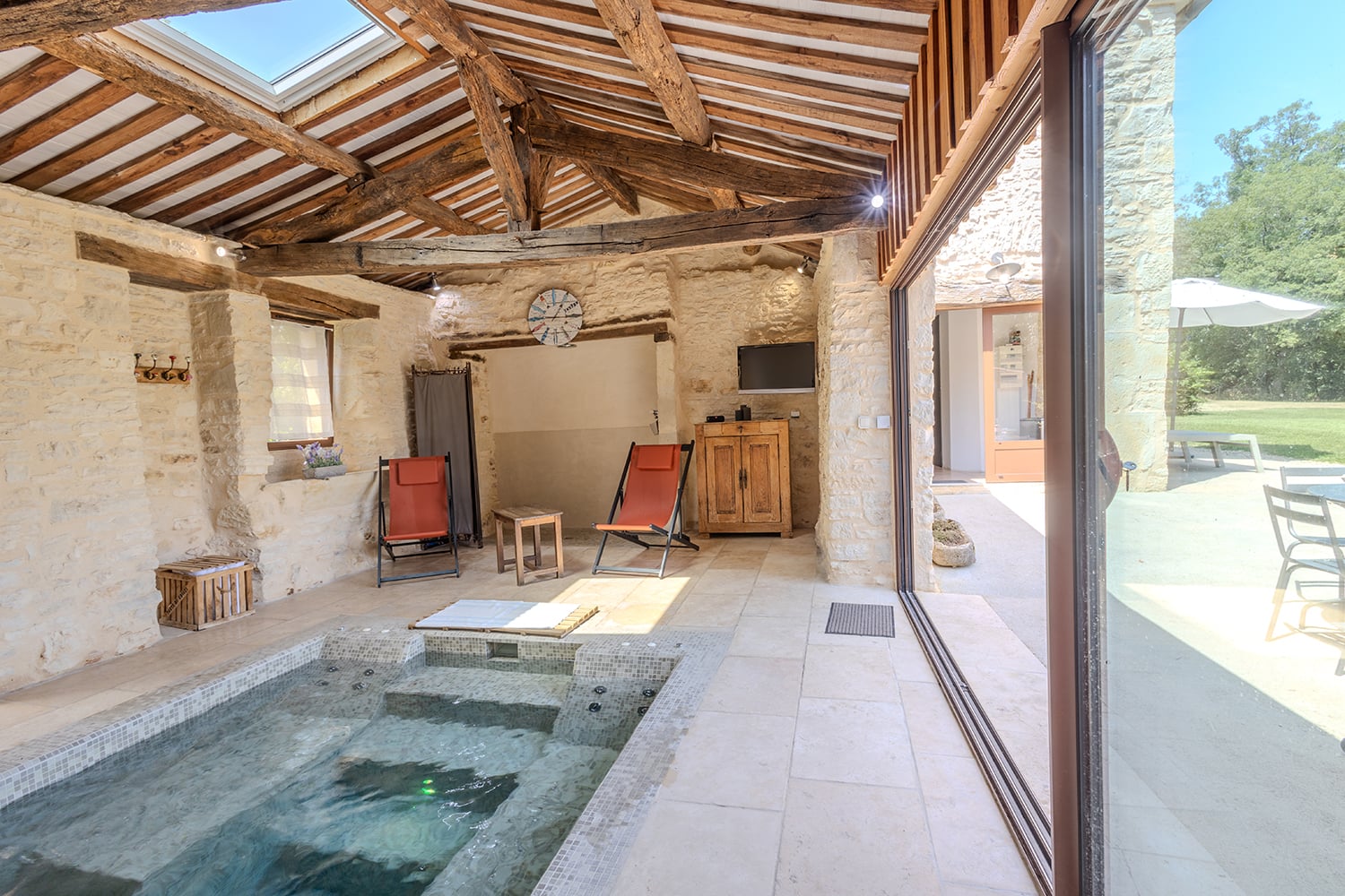 Private indoor heated pool