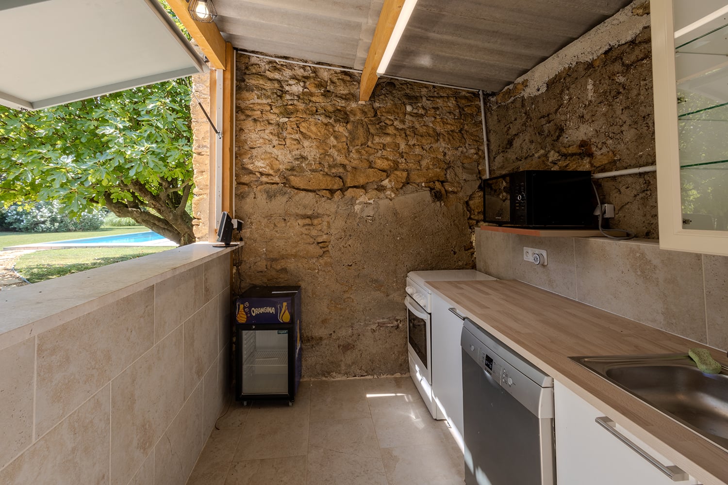 Pool-side summer kitchen