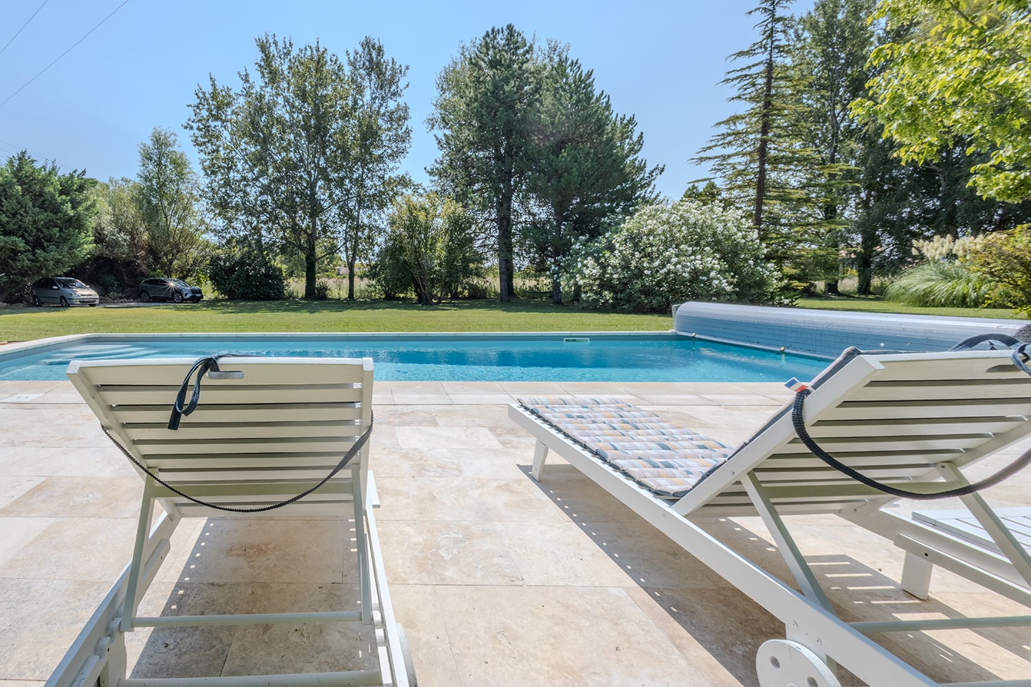 Private heated pool