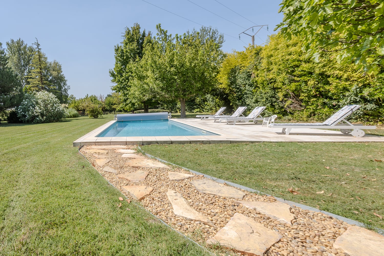 Private heated pool