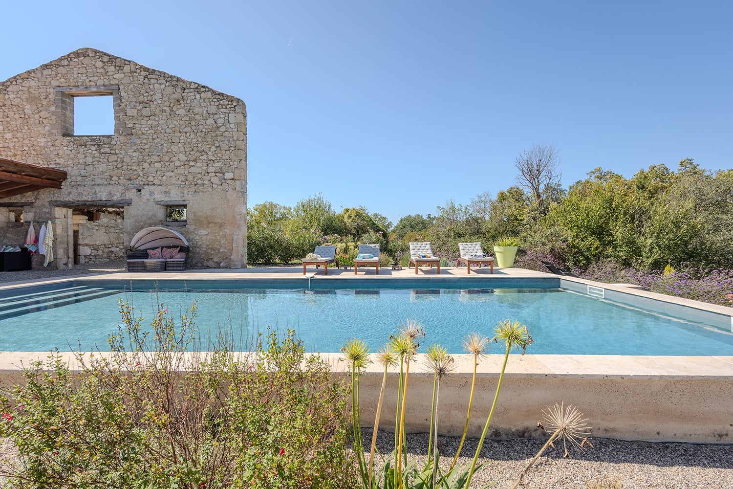 Private heated pool