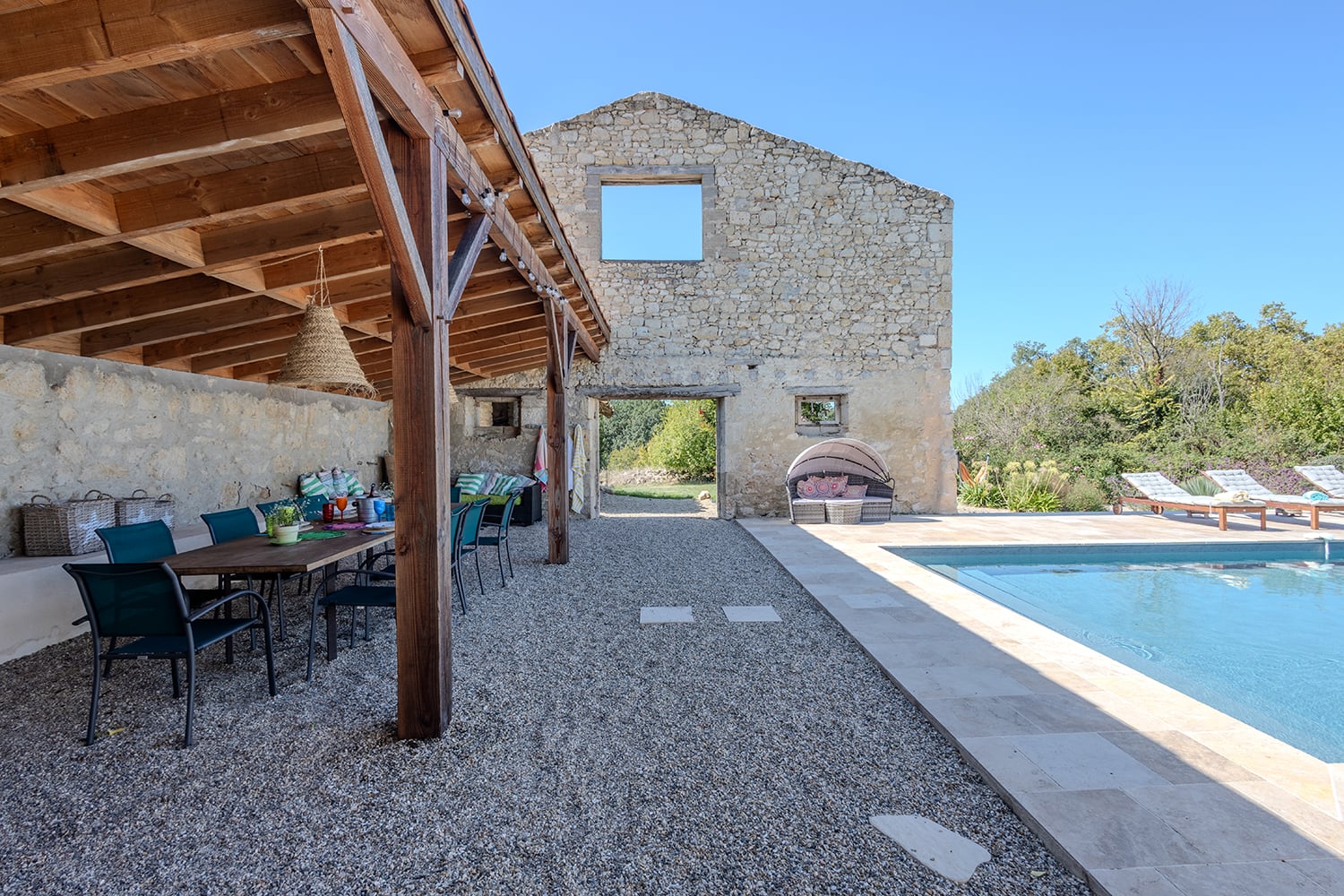 Private heated pool
