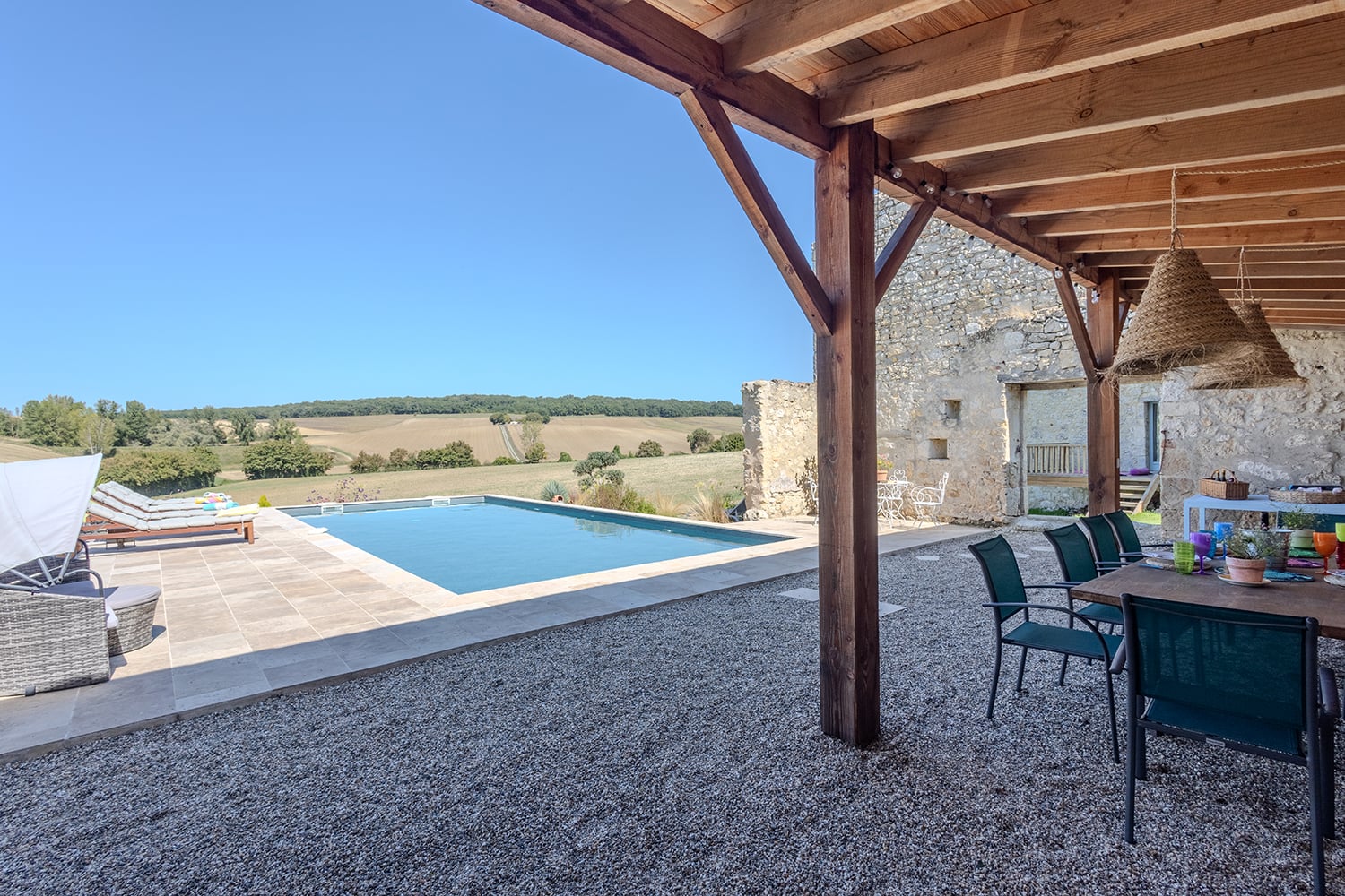 Private heated pool