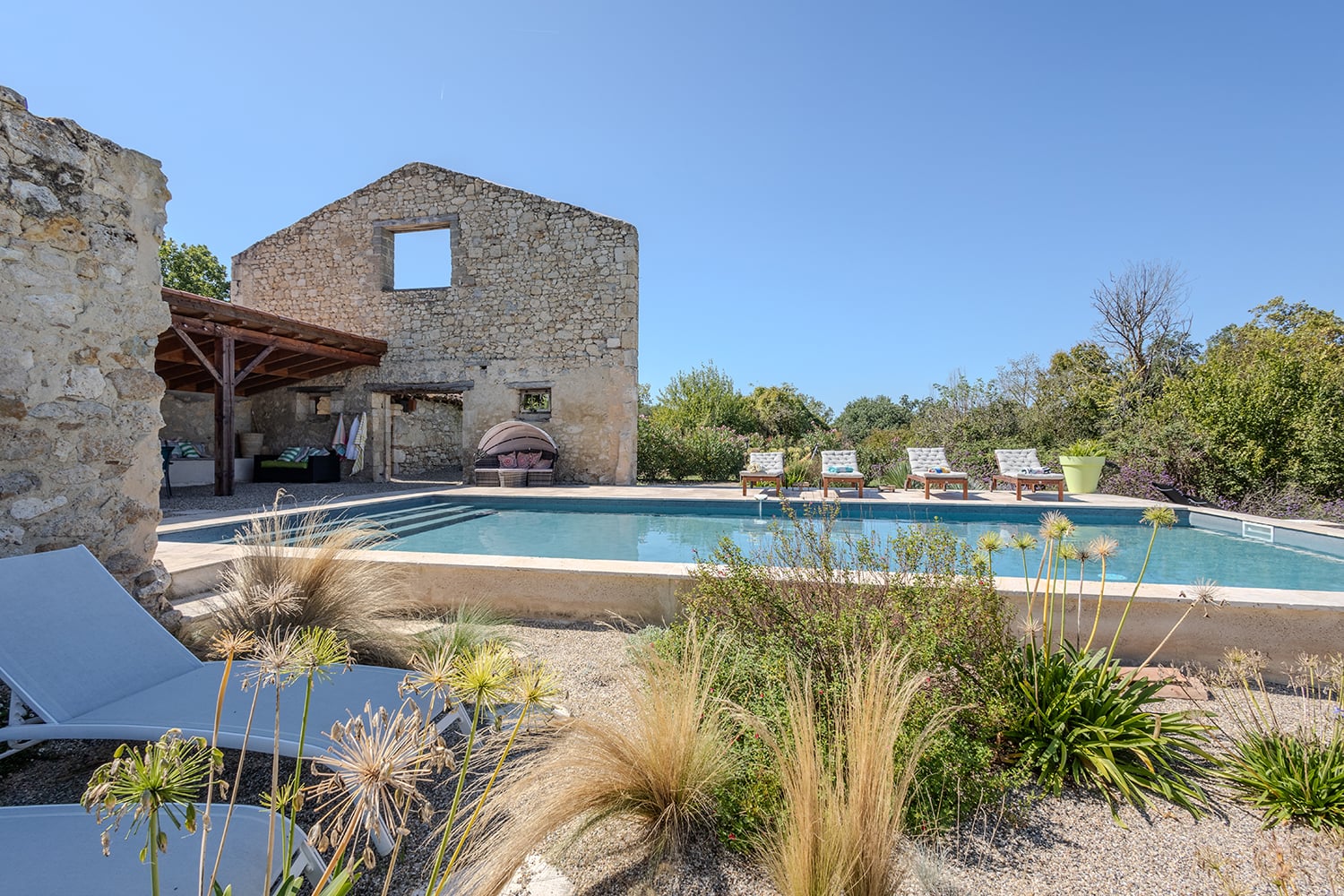 Private heated pool