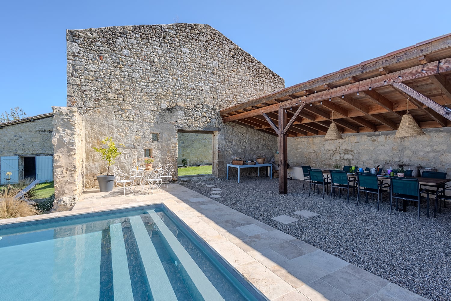 Private heated pool