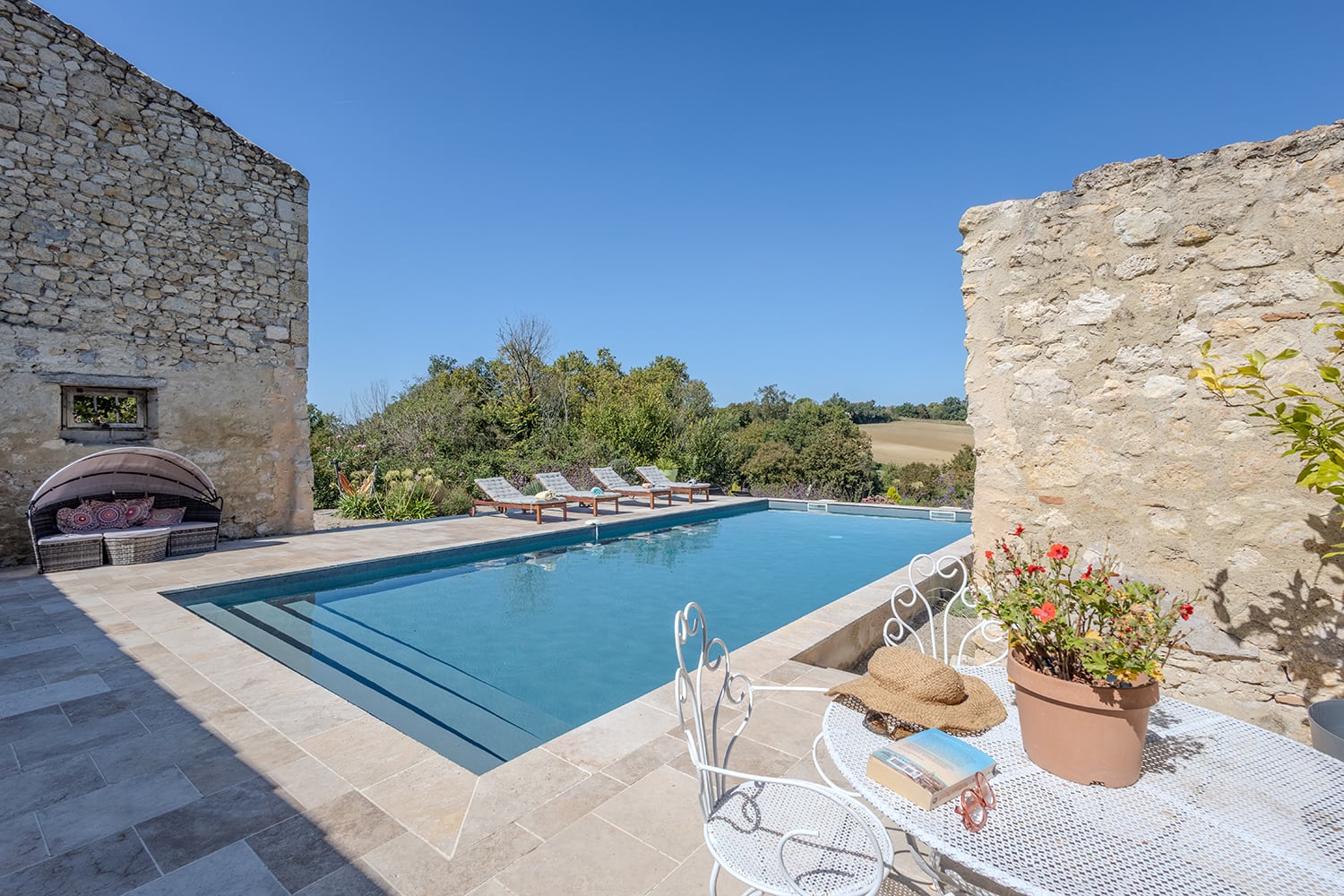 Private heated pool