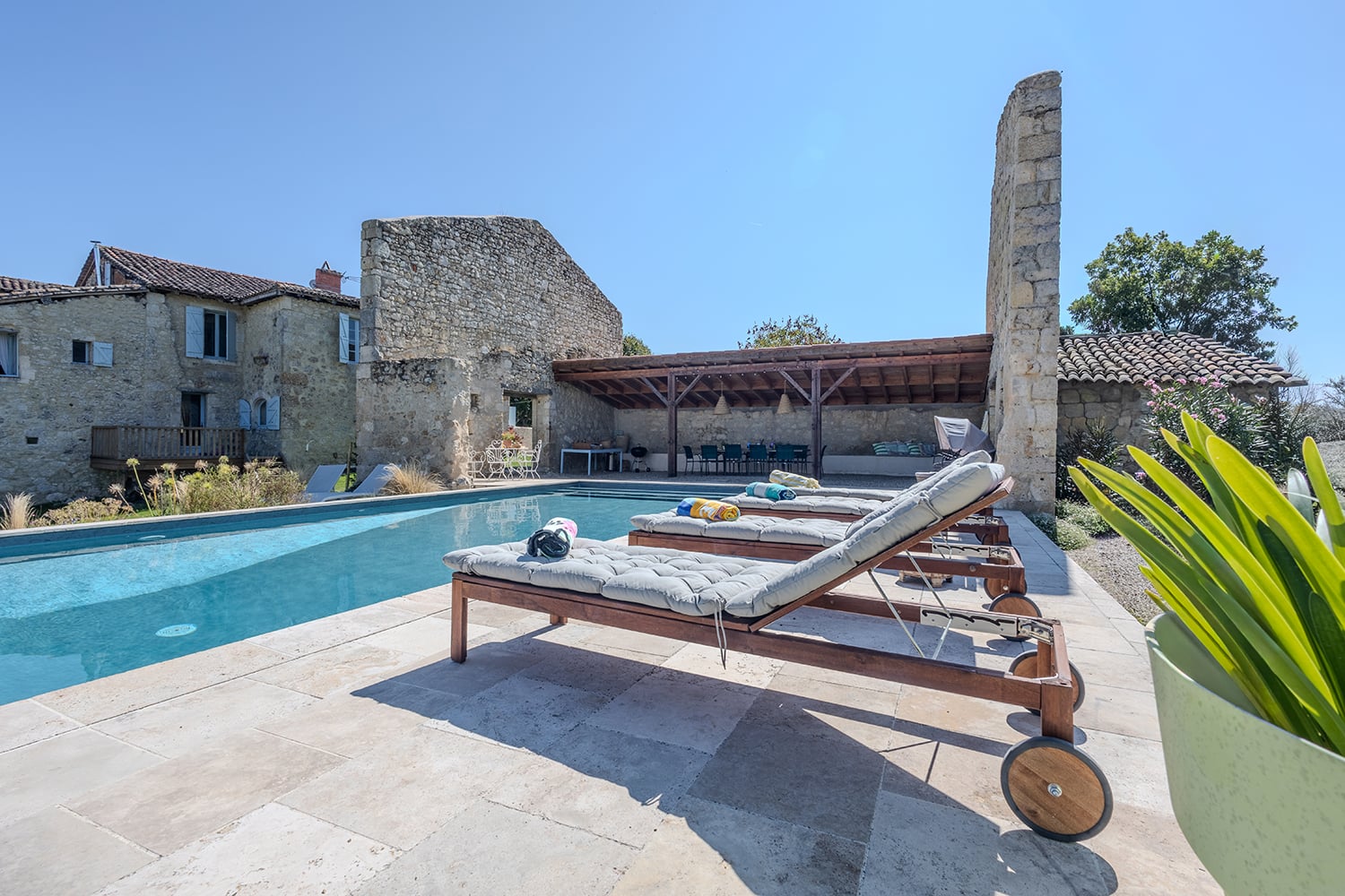Private heated pool