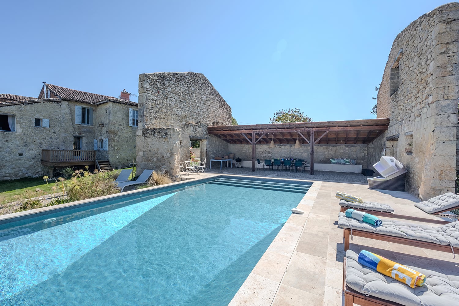 Private heated pool