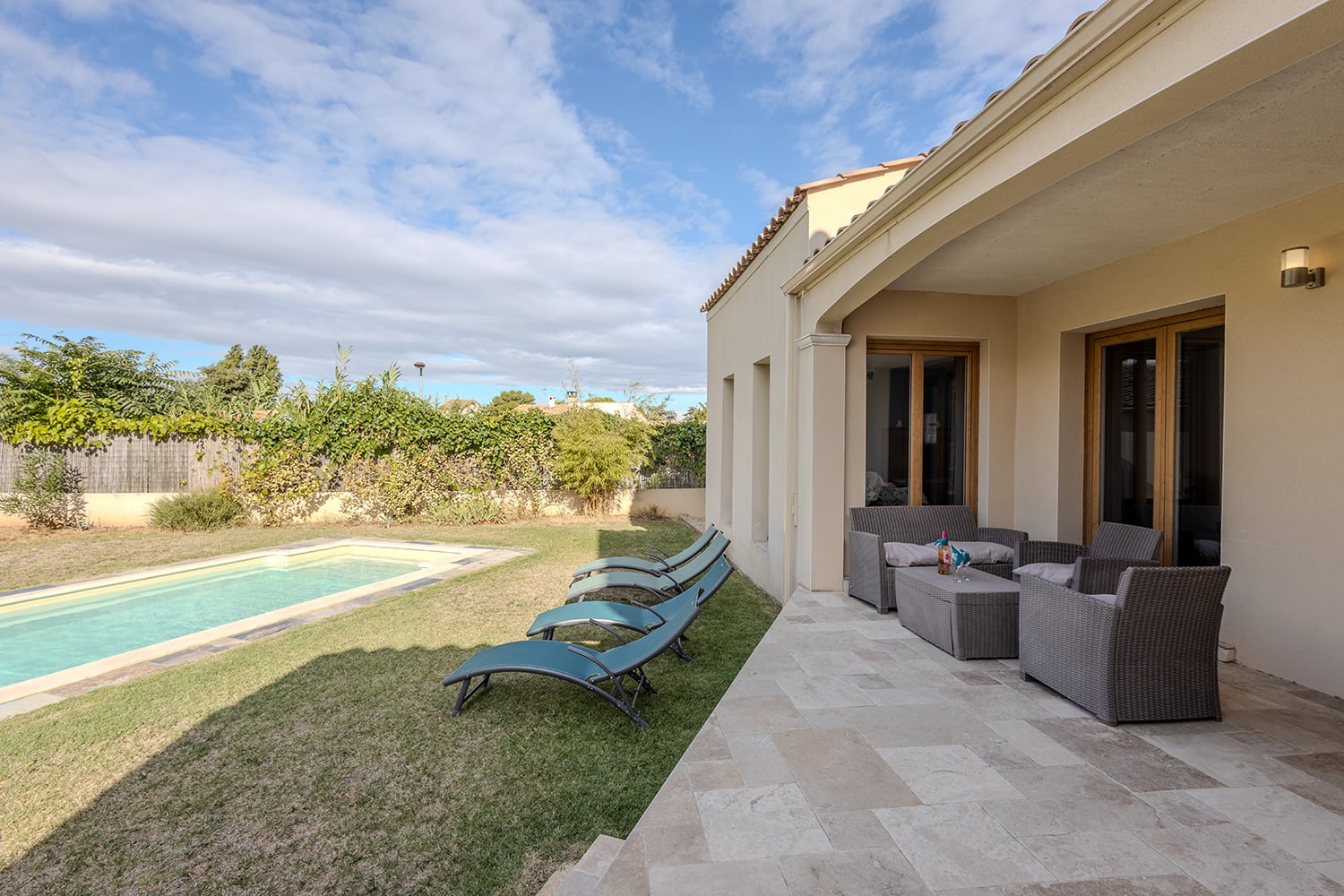 Shaded terrace