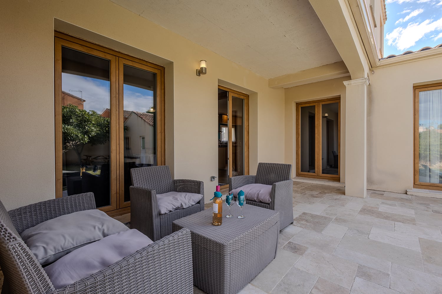 Shaded terrace