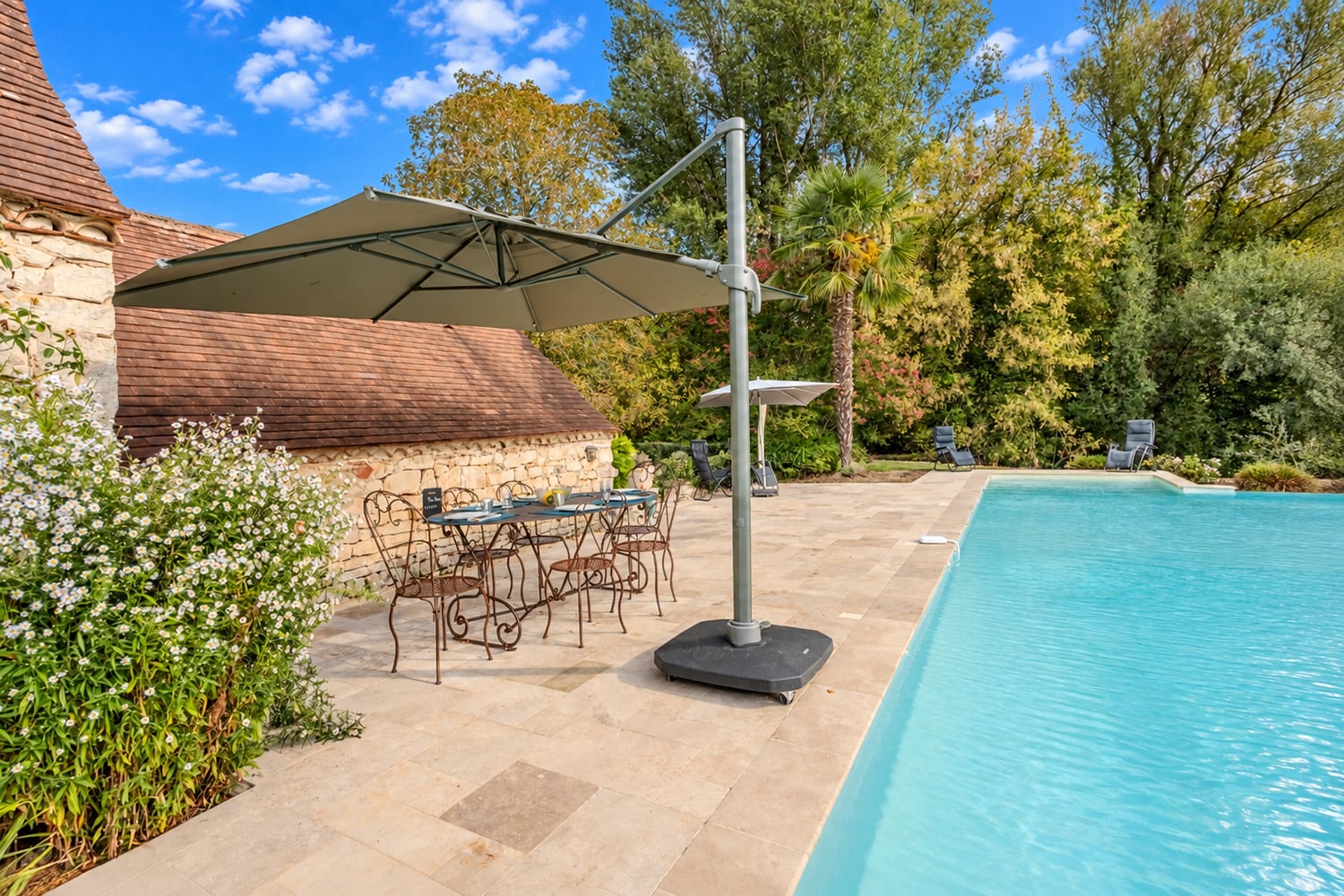 Private heated infinity pool Private heated infinity pool