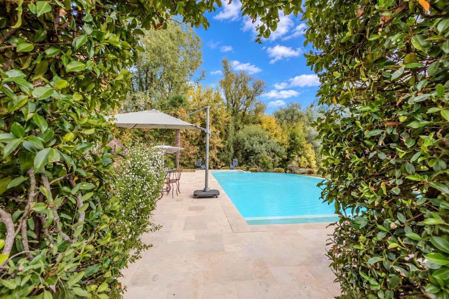 Private heated infinity pool Private heated infinity pool
