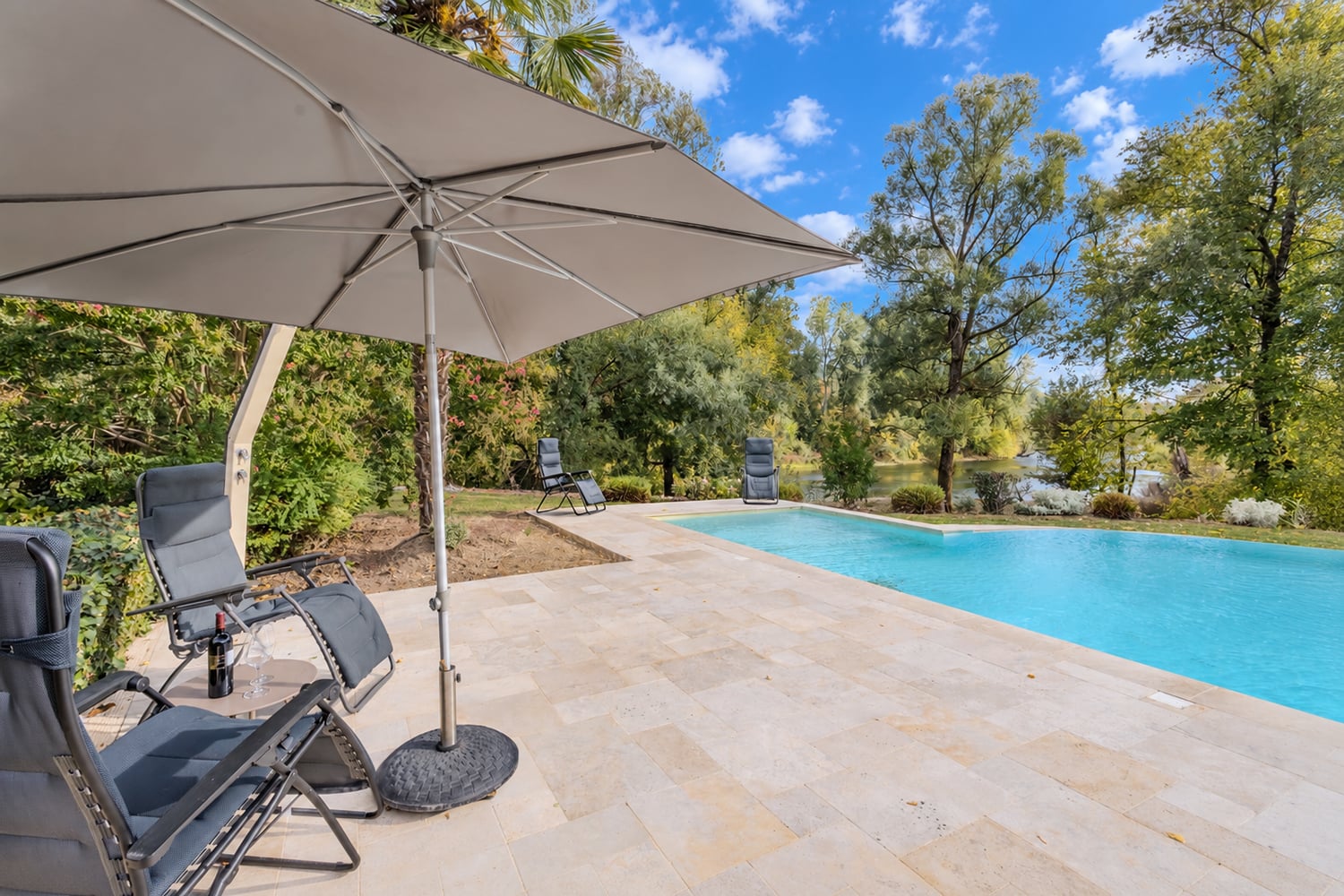 Private heated infinity pool Private heated infinity pool