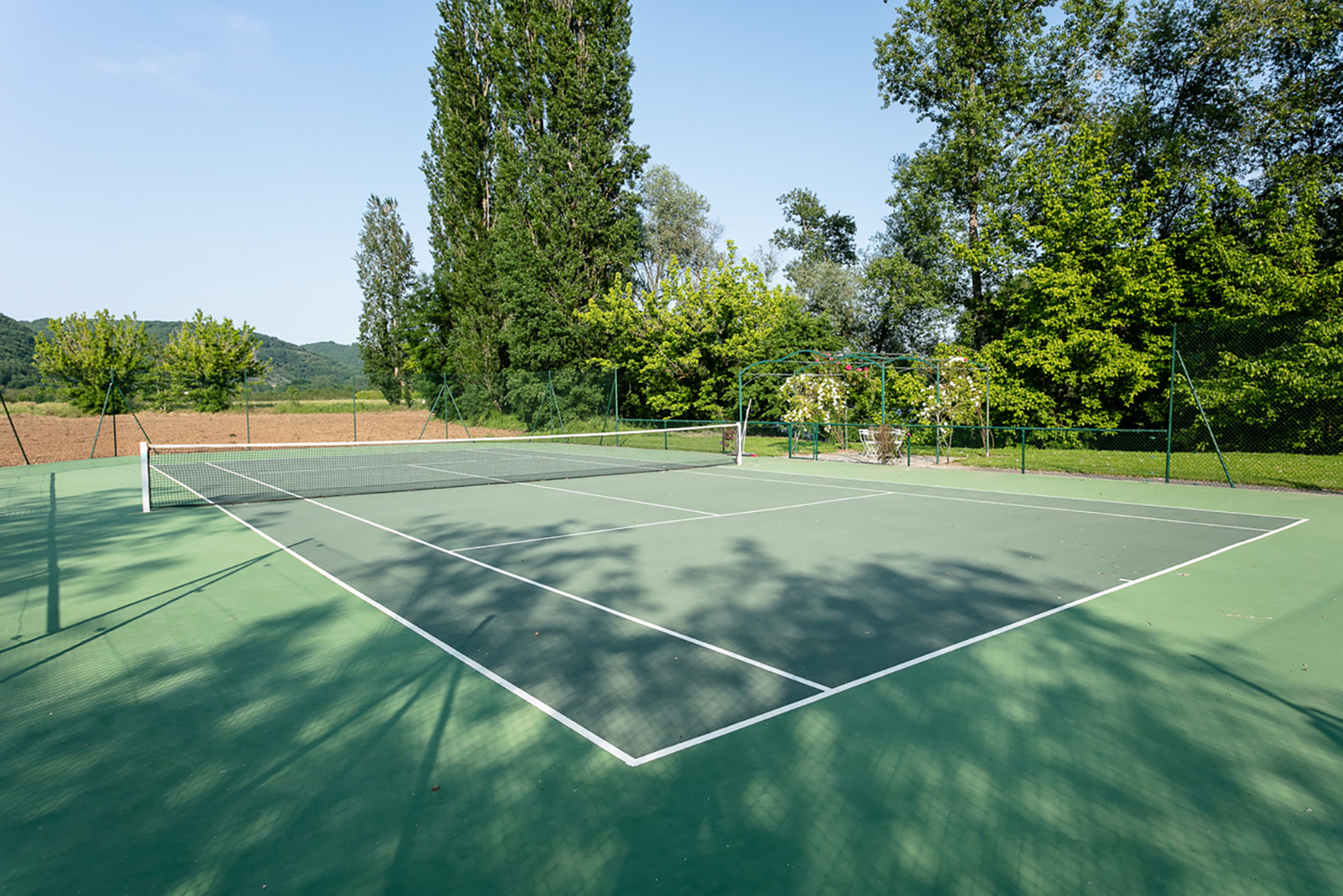 Private tennis court