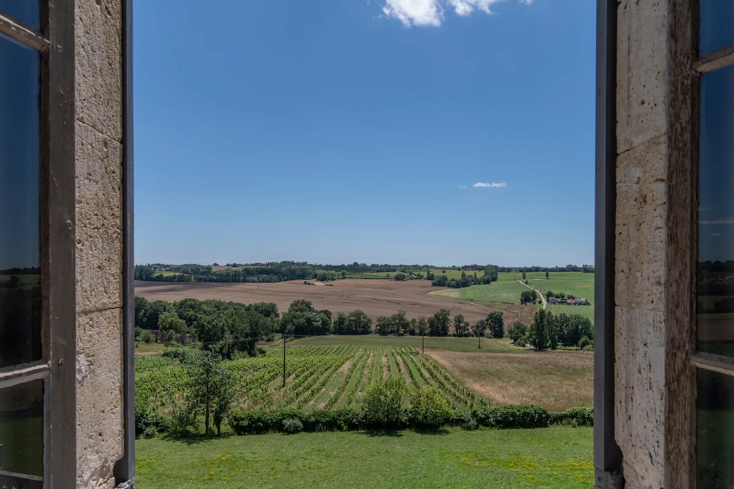 View from château window