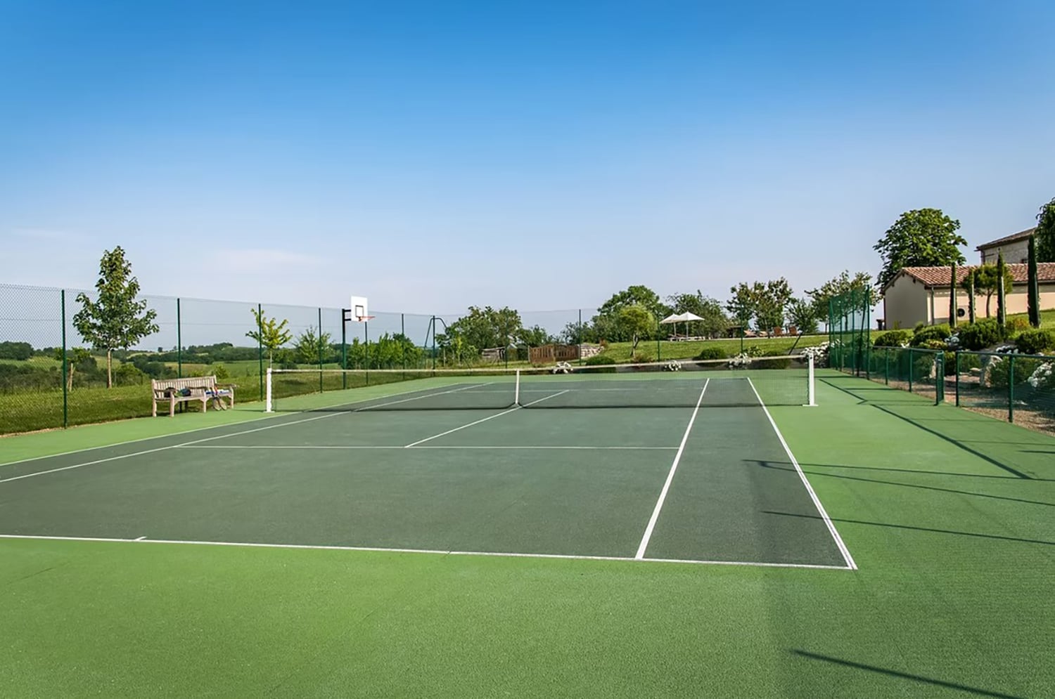 Private tennis court