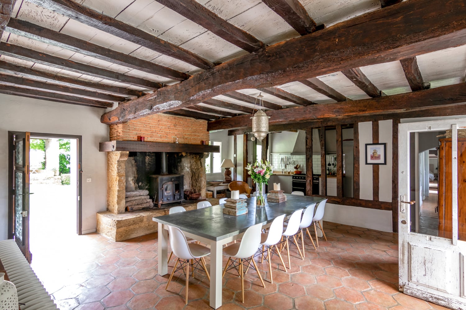 Dining room | Holiday home in Estang
