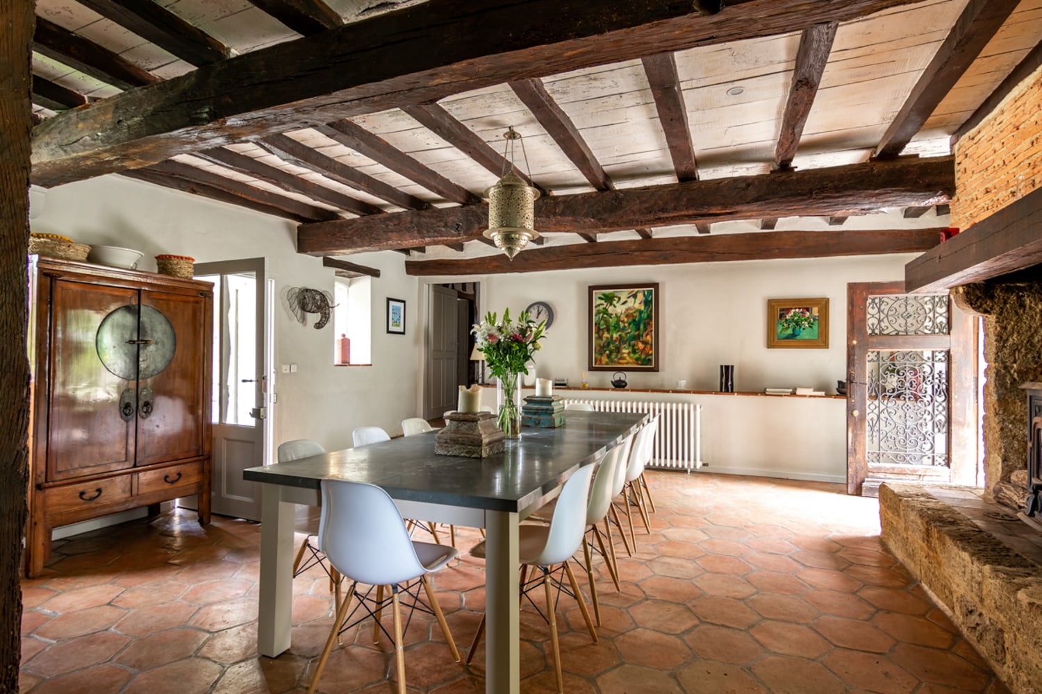 Dining room | Holiday home in Estang
