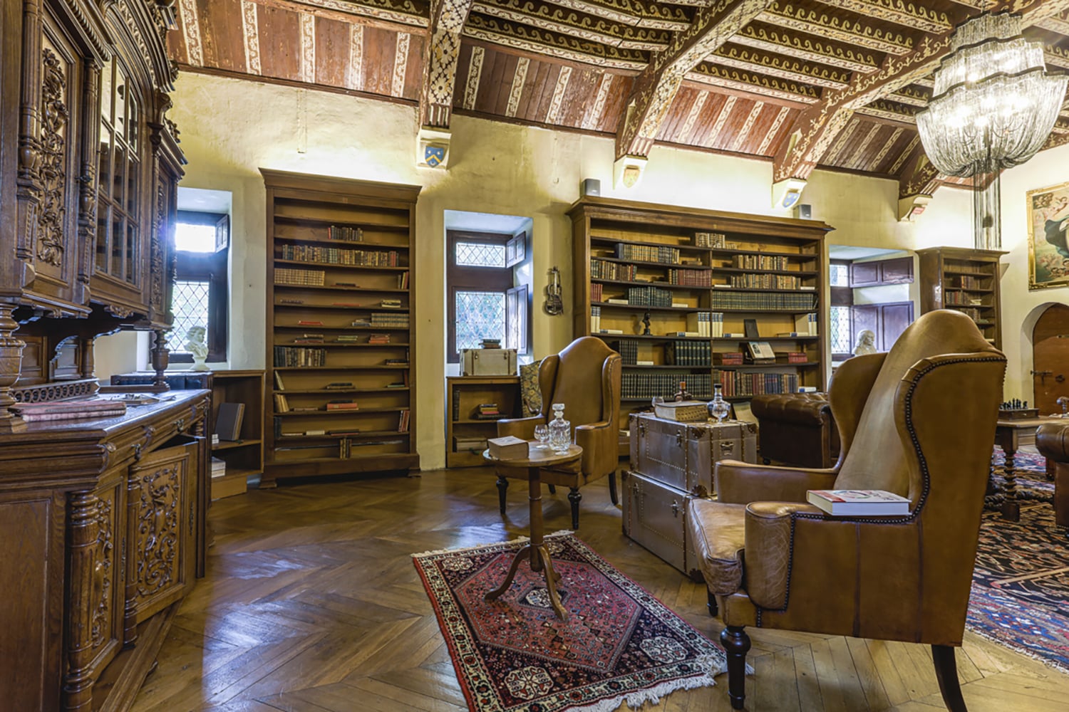 Library | Holiday château in Carlux