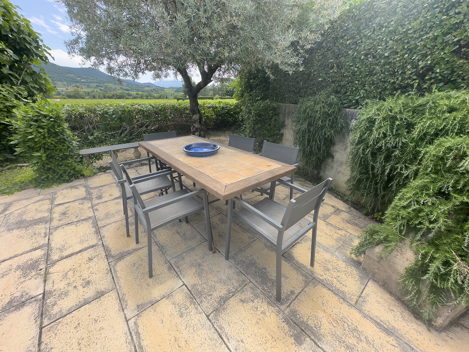 Poolside dining terrace