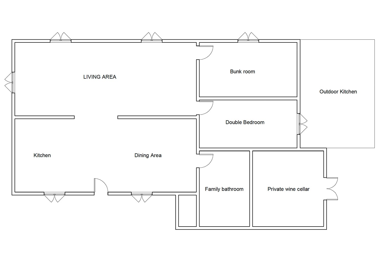 Cottage floorplan