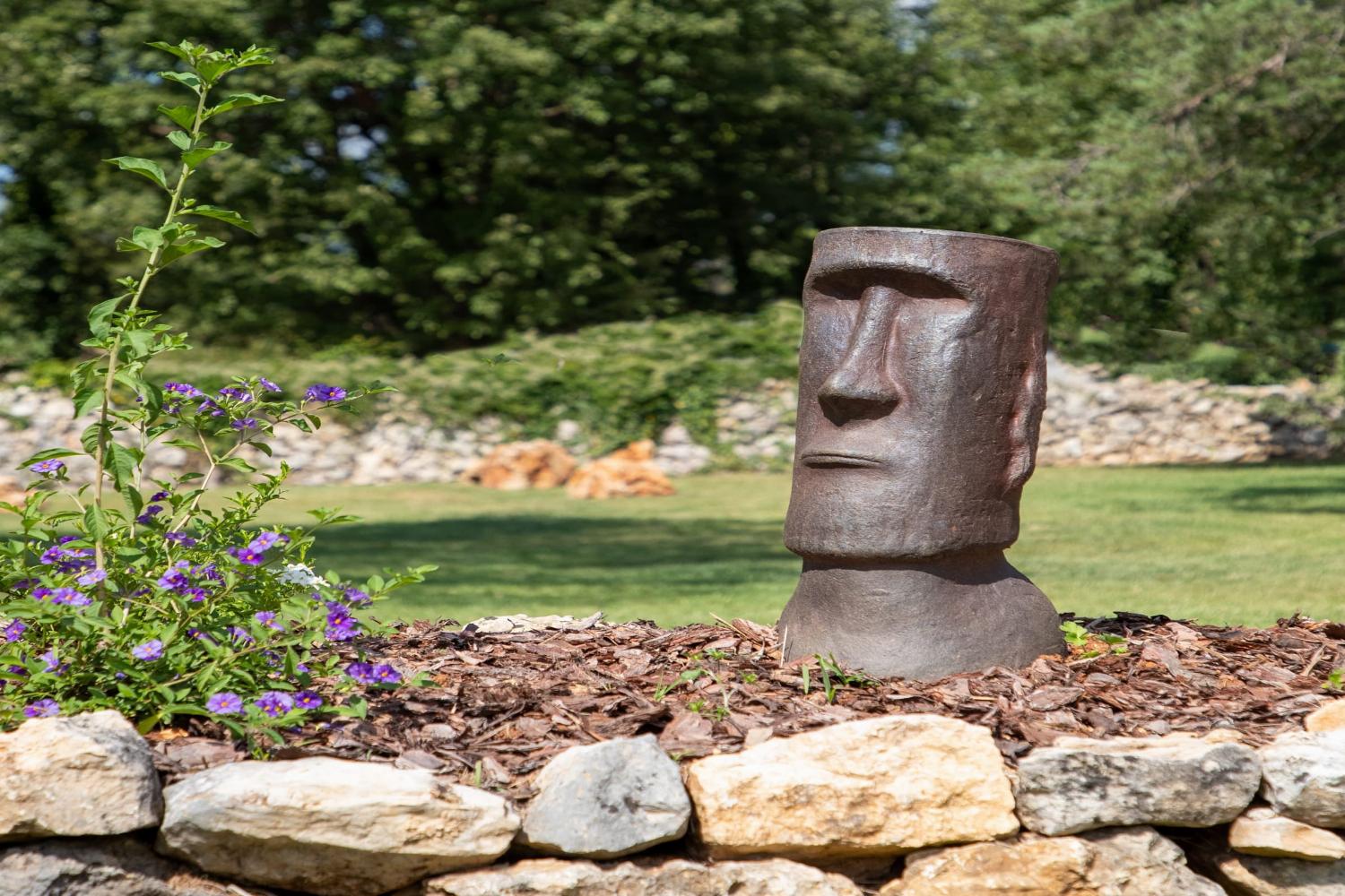 Statue in garden