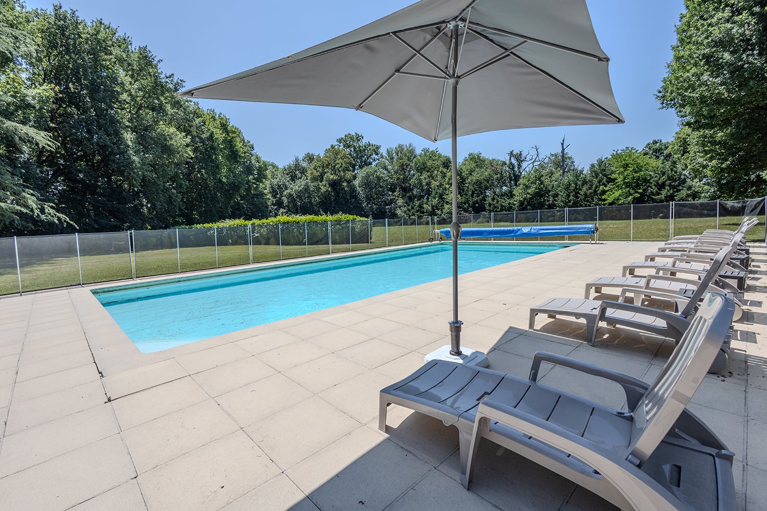 Private heated pool