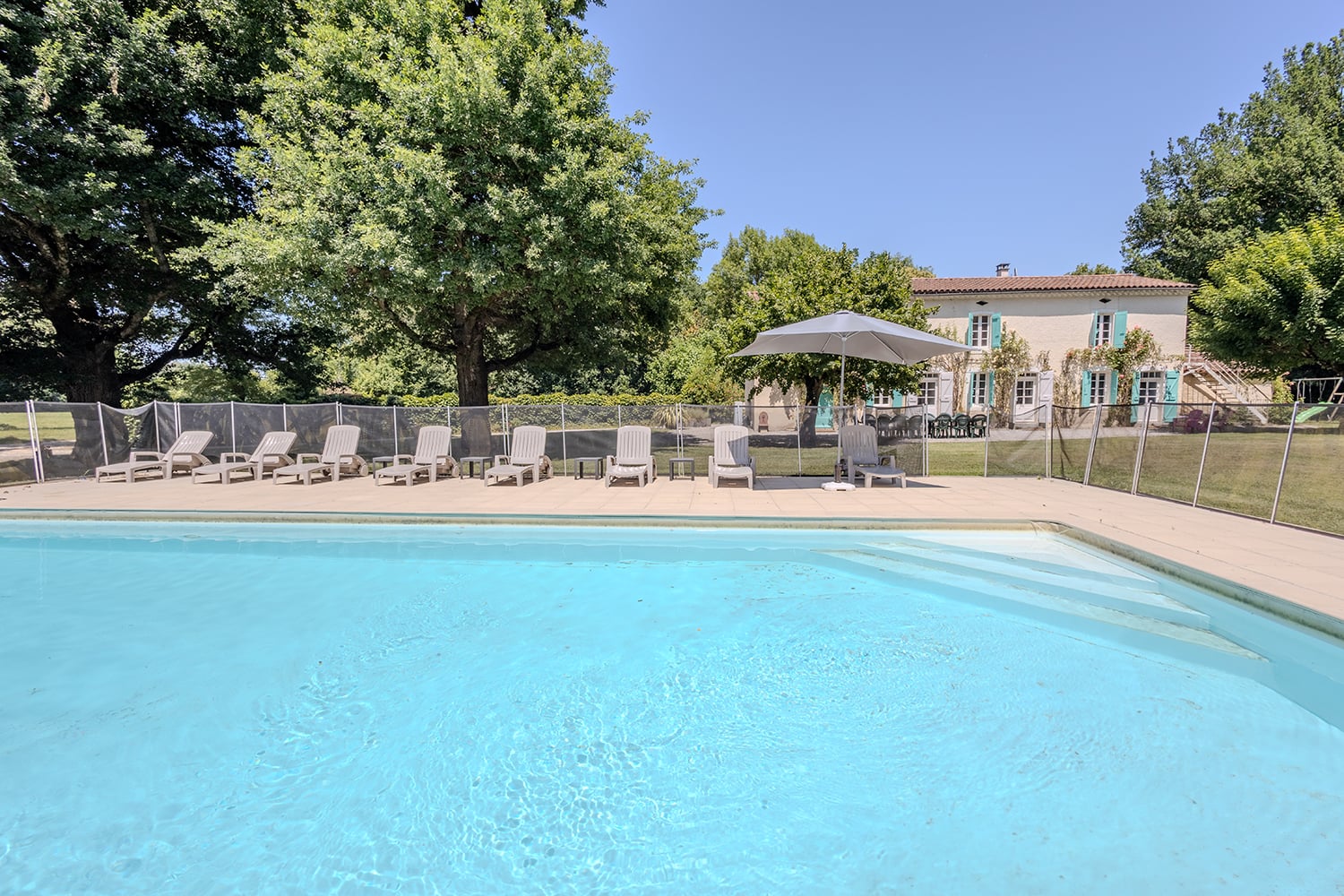 Private heated pool