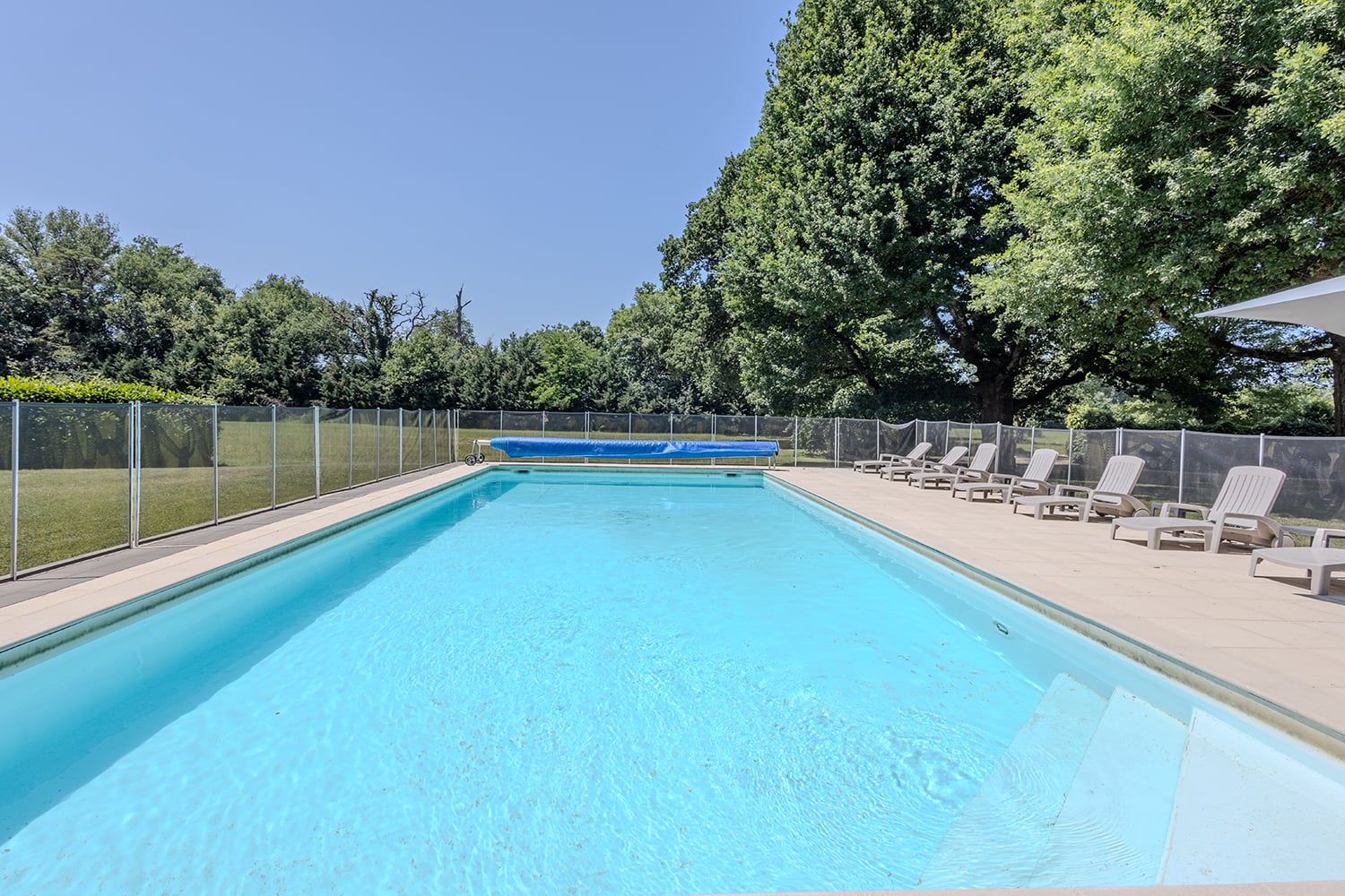 Private heated pool