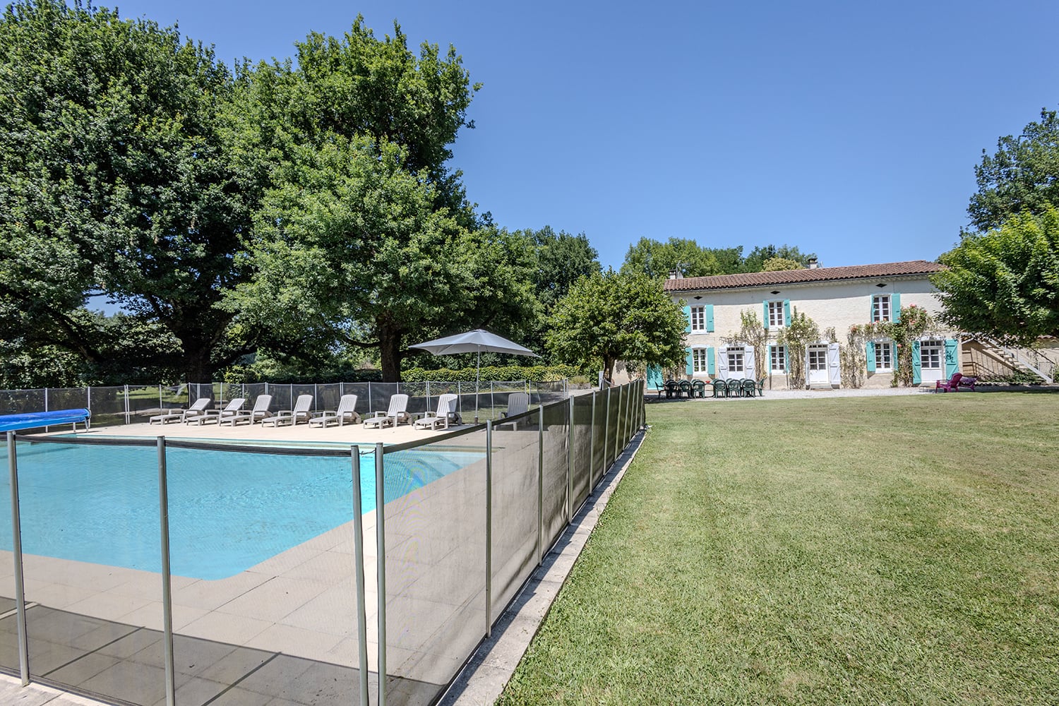 Private heated pool
