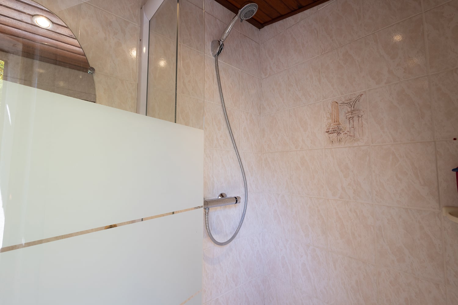 Pool house shower
