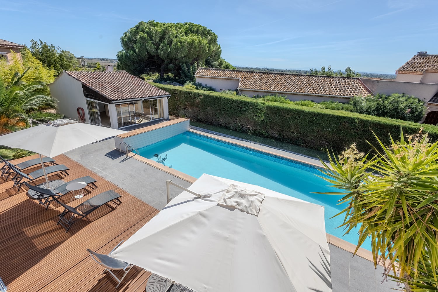 Private heated pool