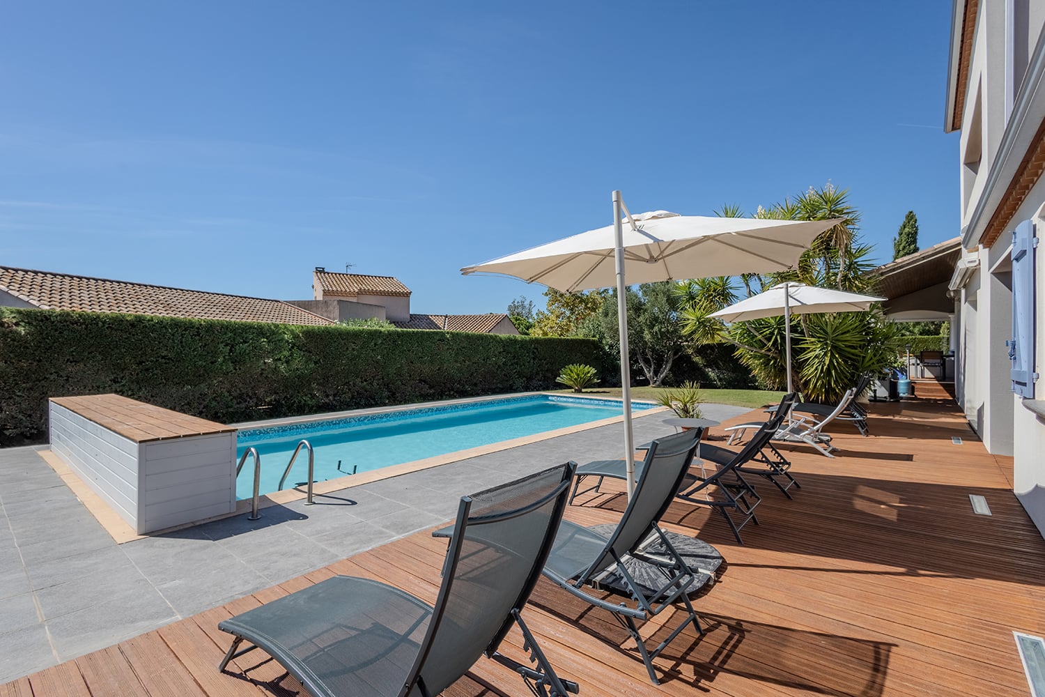Private heated pool