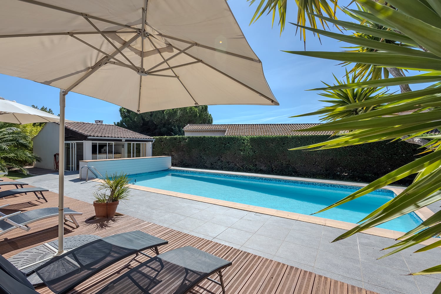 Private heated pool