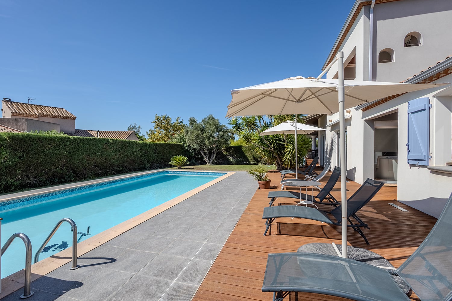 Private heated pool