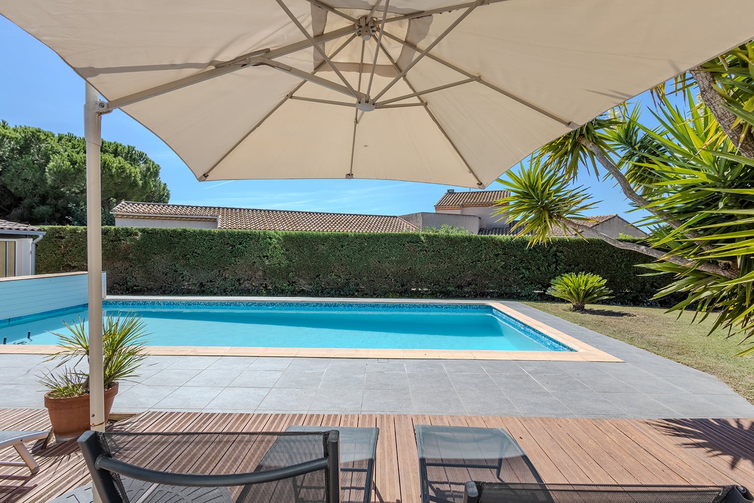 Private heated pool