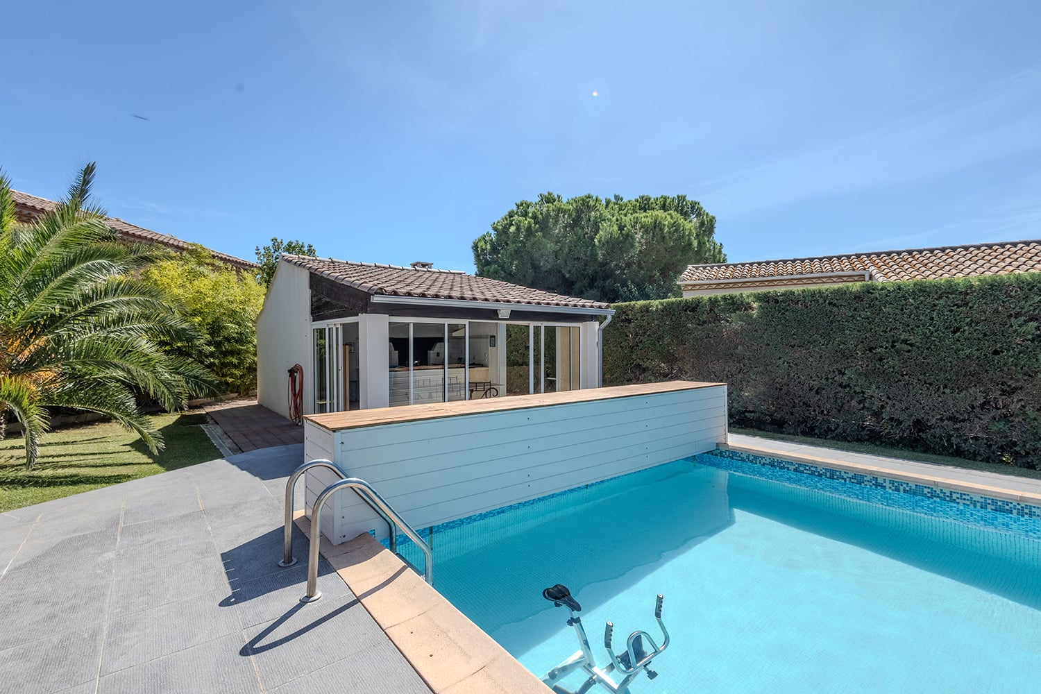 Private heated pool