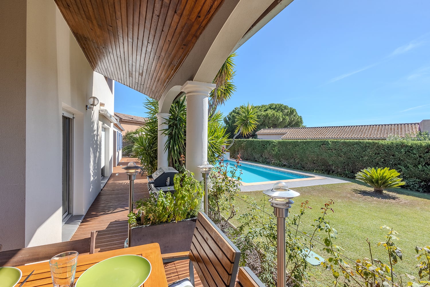 Shaded terrace