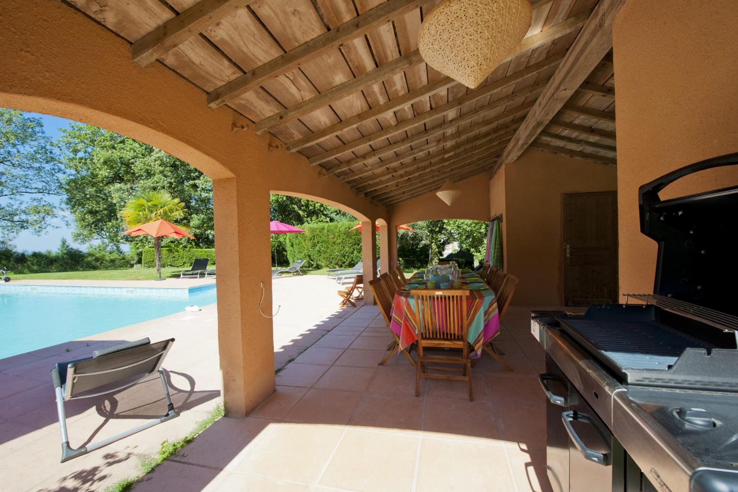 Shaded dining terrace